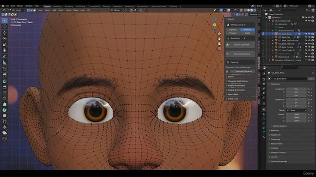 13. Detailed Sculpting In Blender. STYLIZED CHARACTER in Character Creator and Blender