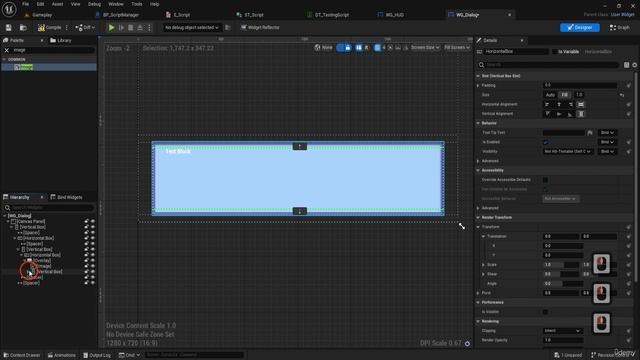 09 - Completing the Dialogue Widget Layout in Unreal Engine 5 Blueprint