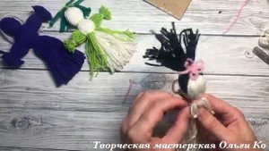 МК (как сделать куколку из ниток) для МК музыкальный ангелок (вар2)