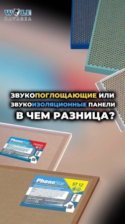 Звукоизоляционные и звукопоглощающие панели