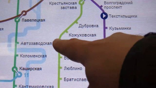 Информационное табло на станции "Текстильщики" // 02.11.2014 смотреть онлайн