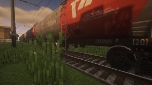 Небольшая смена. ПРОЕХАЛ РЕТРО ПОЕЗД! - minecraft