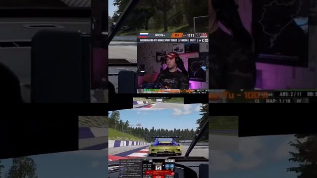 ОБГОН НА ГРАНИ АВАРИИ #simracing #assettocorsacompetizione #motorsport #racing #overtake #porsche