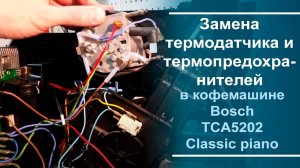 Замена термодатчика и термопредохранителей в кофемашине Bosch TCA5202 - classic piano.