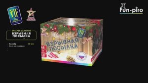 Салютная установка фейерверк “Взрывная посылка” – 49 залпов 0,8″ калибр