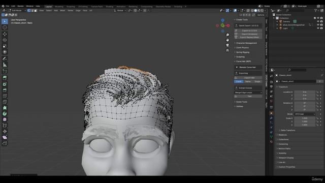 16. Creating Custom Hair. STYLIZED CHARACTER in Character Creator and Blender