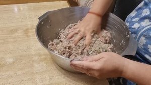 фкусная минутка-фарш на манты и неожиданный результат.  а манты позже)))