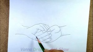 How to draw peaceful hand by pencil sketch I Vanna drawing art show