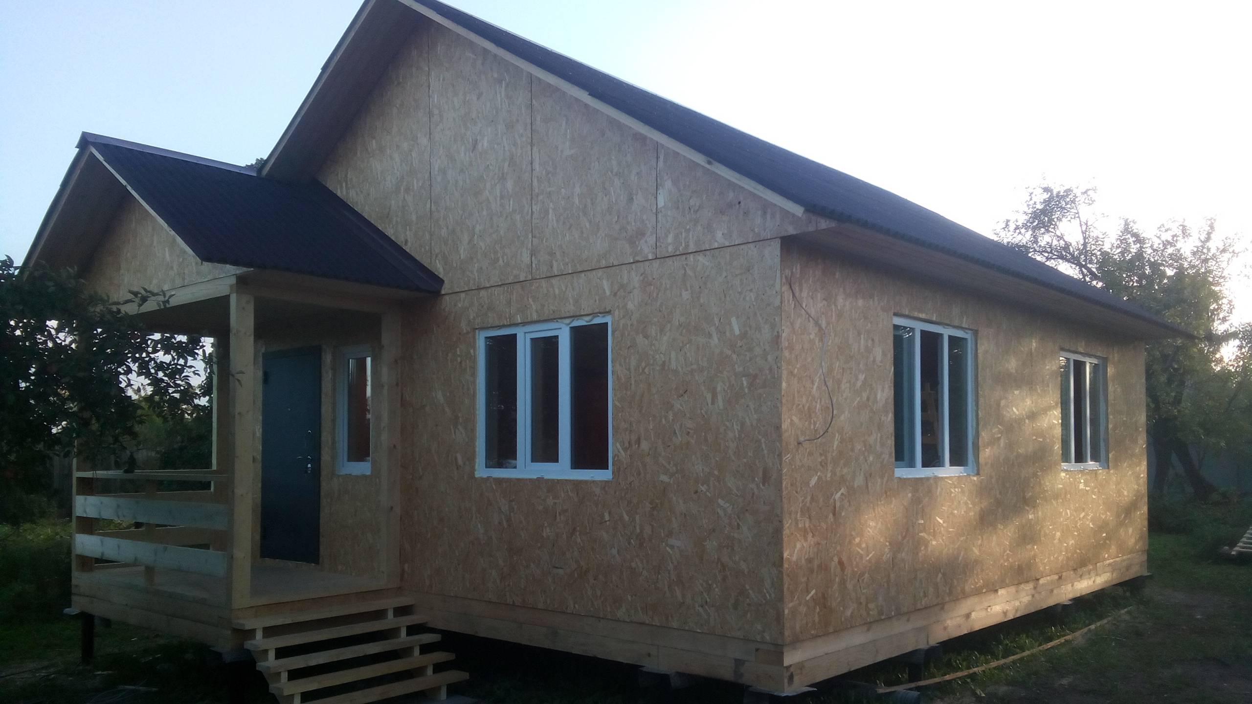 Каркасный одноэтажный дом - баня + Отзыв