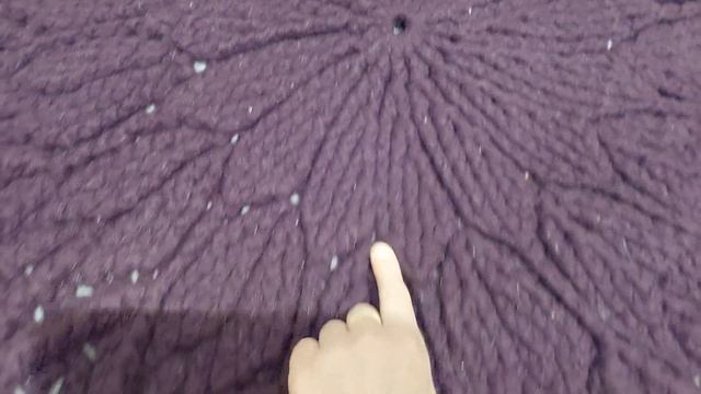 Вязаный коврик из карачаевской трехнитки в  два сложения.#вязаниекрючком#вязаныйковер