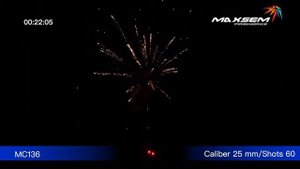 МС136 Шатер SHATER Батарея салютов 60 залпов калибром 1 дюйм (25 мм)