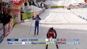 БИАТЛОН. КМ 2008-09. Хохфильцен (Австрия). Мужчины. Спринт 10 км. (Eurosport). 12.12.2008. 720p.