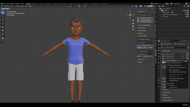 17. Creating Custom Clothing. STYLIZED CHARACTER in Character Creator and Blender