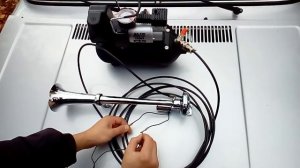 Пневмо сигнал клаксон с ресивером