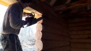 Изготовление и установка обсад (окосячек) в деревянном доме.