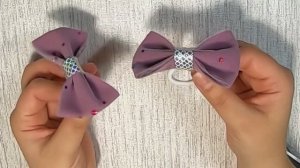 Красивые и стильные бантики из фоамирана с экокожей МК / DIY Beautiful bows made of foamiran