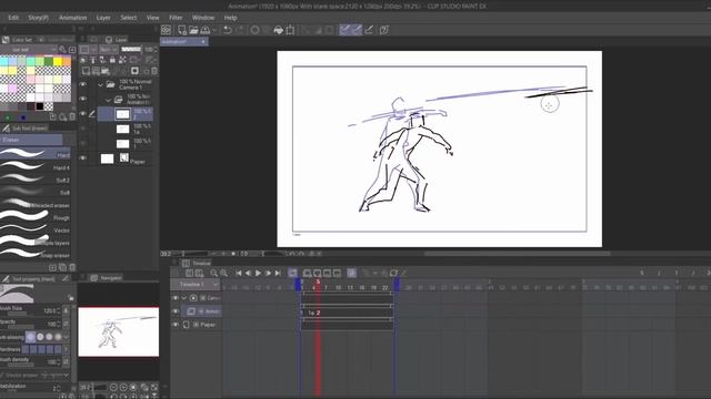 07. Characters With Weapons. 2D ACTION ANIMATION by M. Kim