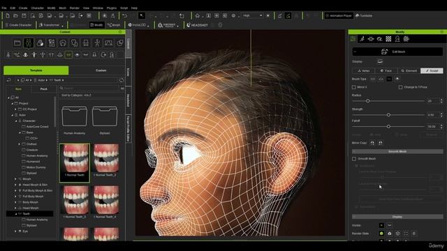 15. Fixing The Teeth, Eyelash And Expressions. STYLIZED CHARACTER in Character Creator and Blender