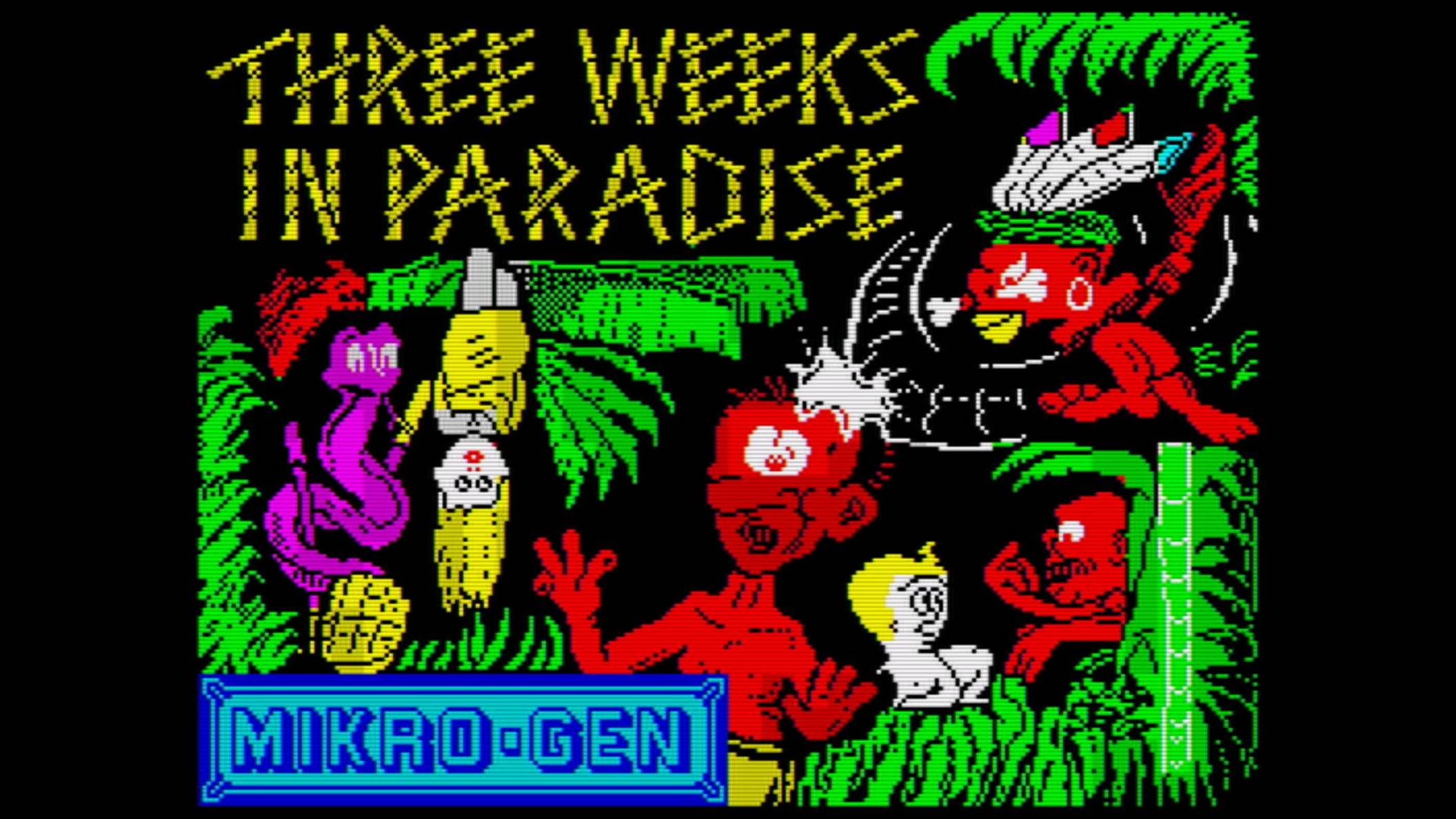 ZX SPECTRUM THREE WEEKS IN PARADISE ПРОХОЖДЕНИЕ