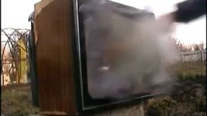 Телевизор разбили кувалдой SLOW MOTION