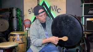 Тремоло, игра одной рукой на шаманском бубне, Shamanic drum tremolo