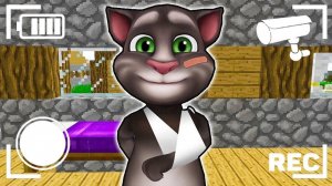 СЛЕЖУ ЧЕРЕЗ КАМЕРУ ЗА ГОВОРЯЩИЙ КОТ ТОМ В МАЙНКРАФТ TALKING TOM MINECRAFT