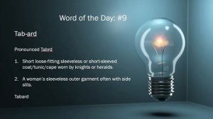 Word of the Day #9 - Today's word is Tabard