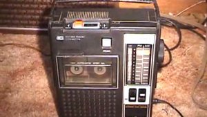 1977? General Electric 3-5205A radio cassette recorder!