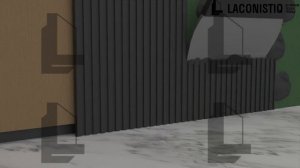 Монтаж теневой рейки Multilevel Laconistiq с керамогранитом