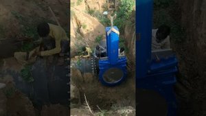 Di pipe fitting and live gate valve 1000 mm