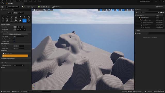 06. Landscape Sculpt Mode Part 2. THE INTERMEDIATE Landscape Unreal Engine 5