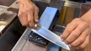 Sharpening Demo for Suehiro New Cerax #1000/#3000 Whetstone (CR-3800)