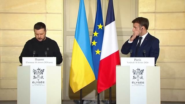 Заяви для ЗМІ Володимира Зеленського та Президента Французької Республіки Еммануеля Макрона