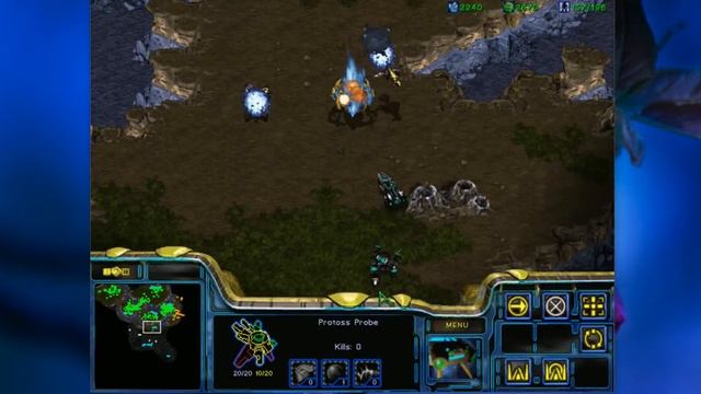 StarCraft Brood War - Protoss vs 7 Random Computer. Map: The Hunters (Walkthrough) смотреть онлайн