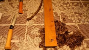 Opinel № 9 CARBON vs INOX тест на 12 мм канате.