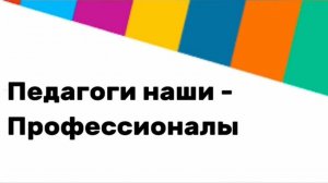 «Педагоги наши - Профессионалы!»