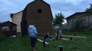 Как мы баню передвинули)))