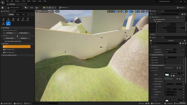 12. Landscape Splines Part 2. THE INTERMEDIATE Landscapes Unreal Engine 5