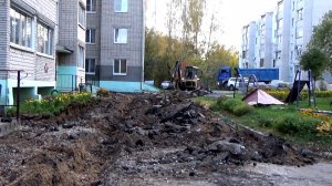 Реконструкция двора у дома №12 и №9 в Ефимьево. Город Вязники 02.10.2024