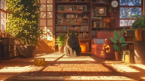 Autumn Room 🍂🐾 Peaceful Lofi music for painting, reading or relaxing 🎶🍁
