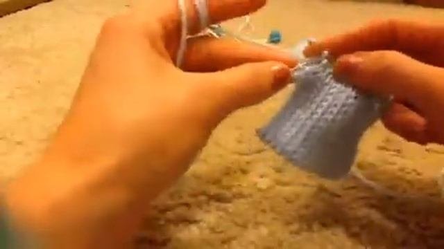 Как связать двухстороннюю резинку спицами.
