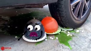 Crushing Crunchy & Soft Things by Car Experiment Car Nail vs Watermelon Woa Doodland