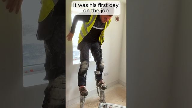 It was his first day on the job #adamrose #construction #workers