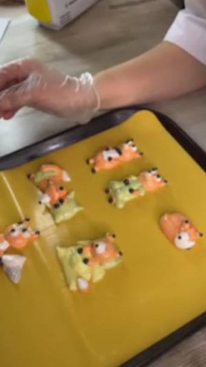 МК🦊Приготовление массы Маршмеллоу и Отсадка ЛИСЯТ в разных позах🦊