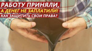 Работу приняли, а денег не заплатили! Как защитить свои права?