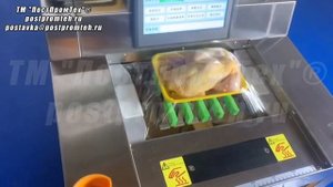 Машина для упаковки лотков в стрейч пленку/Оборудование для упаковки продуктов в пищевую плёнку