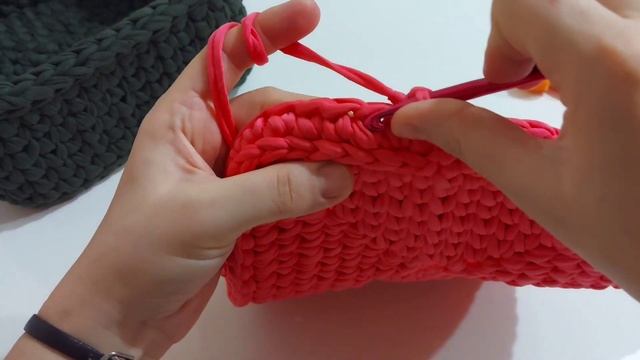 Penye ipten kolay kare tabanlı sepet yapımı 2 /penye sepet / Örgü sepet modelleri / crochet basket