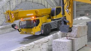 HEAVY RC HAULAGE! BIG GRANITE BLOCK TRANSPORT! LIEBHERR 970 ACTION! LTM 1055 MOBILE CRANE HEAVY WOR