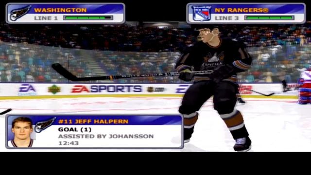 NHL 2002 Gameplay New York Rangers vs Washington Capitals
