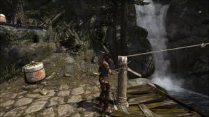 Tomb Raider Cliffside Village: Rope Bridge Tutorial HD Gameplay PC